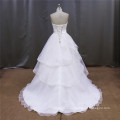 Organza Pleats Drop Waist Wedding Dresses